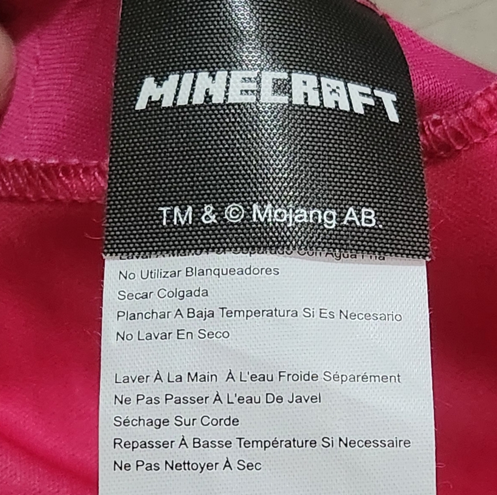 Disguise Pink Mindcraft Armor Girl's Size 10/12 Costume NWT - Picture 7 of 8